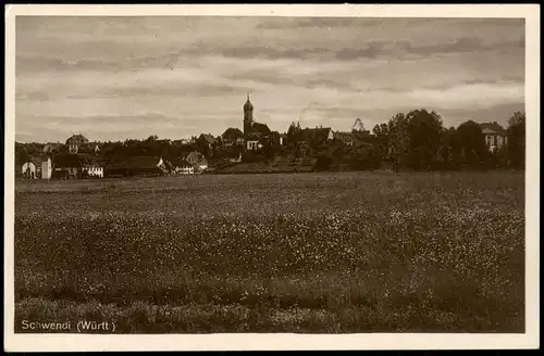 Ansichtskarte Schwendi Partie an der Stadt 1931