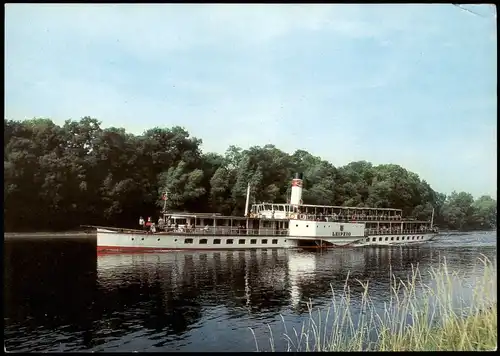 Dresden Sächsische Dampfschifffahrt Weiße Flotte Personendampfer "Leipzig" 1984