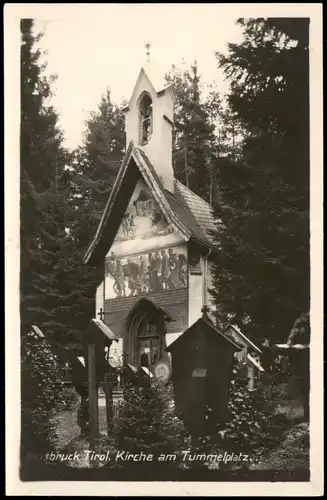 Ansichtskarte Innsbruck Tummelplatz, Bemalung - Gräber 1930