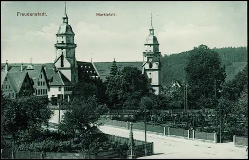 Ansichtskarte Freudenstadt Marktplatz 1914