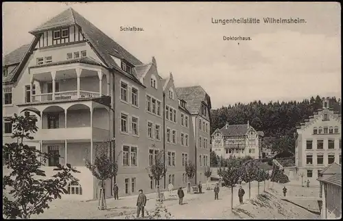 Oppenweiler Lungenheilstätte Wilhelmsheim. Doktorhaus Schlafbau 1914