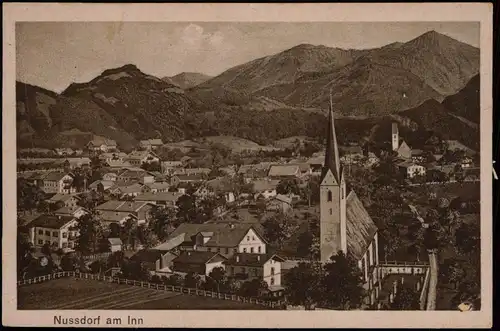 Ansichtskarte Nußdorf am Inn Stadtpartie 1921