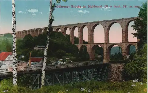 Ansichtskarte Wechselburg Göhrener Viadukt 1912