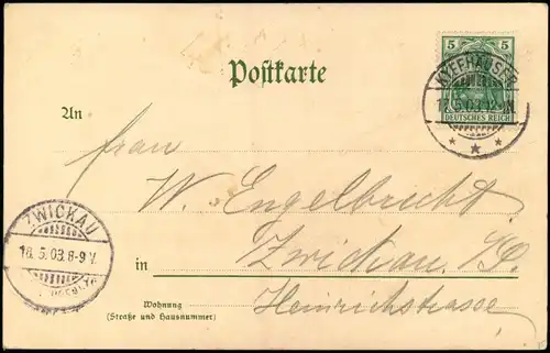 Kelbra (Kyffhäuser) Kyffhäuser - Restaurant Gruss aus - Litho Ak 1903