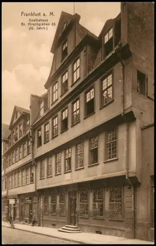 Frankfurt am Main Goethehaus am Gr. Hirschgraben 23 Goethe-Haus 1910