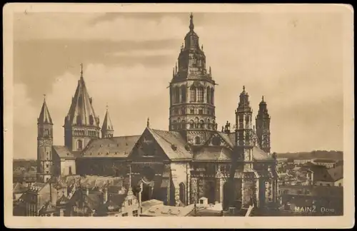 Ansichtskarte Mainz Dom Gebäude-Ansicht 1912