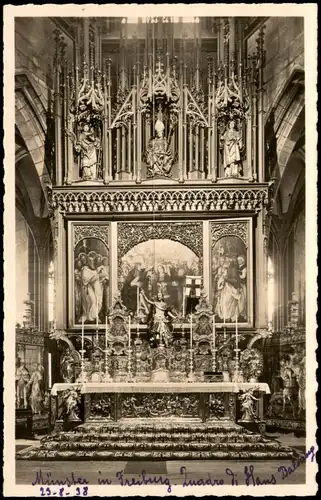 Ansichtskarte Freiburg im Breisgau Münster Innenansicht 1938