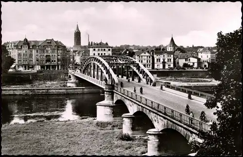 Ansichtskarte Minden Blick auf Weserbrücke u. Stadt 1963