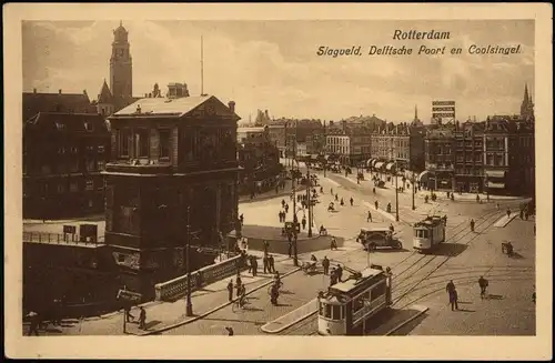 Rotterdam Rotterdam Slagveld, Delftsche Poort en Coolsingel. 1918