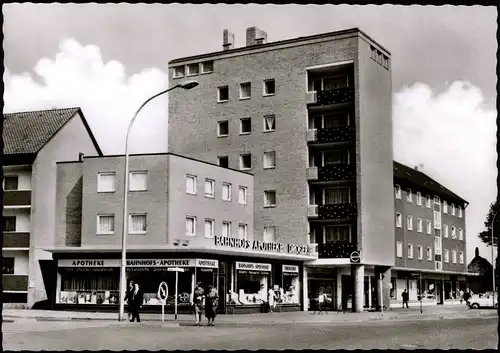 Ansichtskarte Langenhagen Walsroder Straße - Bahnhofs Apotheke 1962