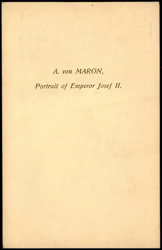 Künstlerkarte: A. von MARON, Portrait of Emperor Josef II. 1920