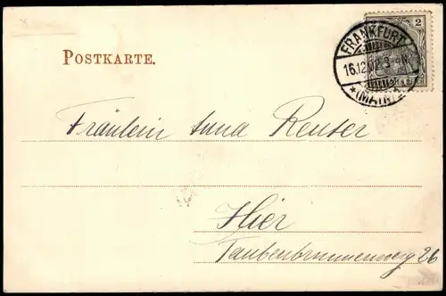 Ansichtskarte Frankfurt am Main Hauptpost-Portal 1902
