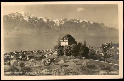 Clarens-Montreux (Muchtern) Panorama-Ansicht, Château du Châtelard 1910