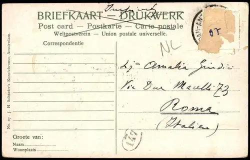 Postkaart Rotterdam Rotterdam Strassen Partie mit Tram in Beurs 1907