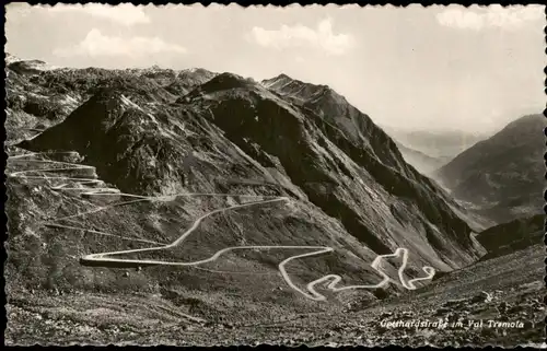 Ansichtskarte Airolo Gotthardstraße im Val Tremola 1938