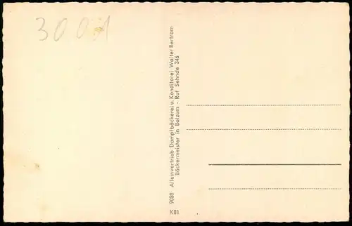 Ansichtskarte Bolzum-Sehnde MB: Schule, Bäckerei, Schleuse 1956