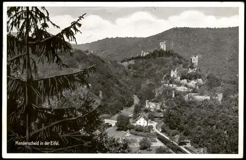 Ansichtskarte Manderscheid Panorama-Ansicht, Eifel Ort 1938