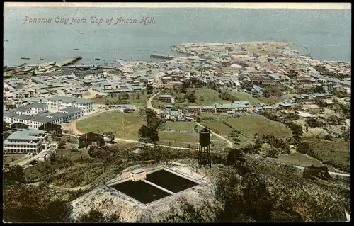 Postcard Panama-Stadt Panamá City from Cop of incon Hill. 1913