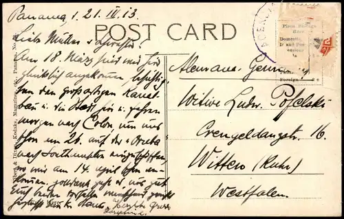 Postcard Panama-Stadt Panamá City from Cop of incon Hill. 1913