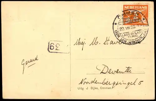 Postkaart Ommen Het Morgenbad 1920