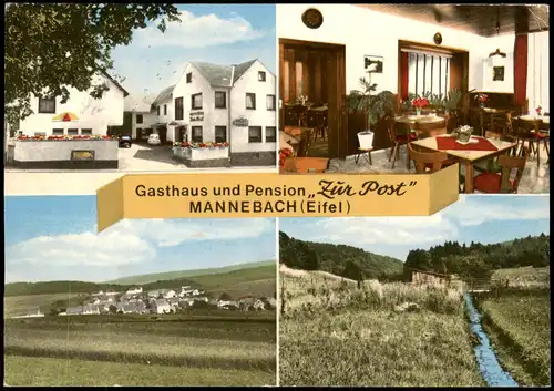 Mannebach bei Saarburg Gasthaus und Pension,, Zur Post" - MB 1969