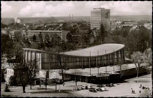 Ansichtskarte Karlsruhe Schwarzwaldhalle, Stadt - Industrie 1964