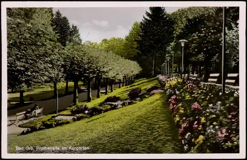 Ansichtskarte Bad Orb Promenade im Kurgarten - Colorfotokarte 1961