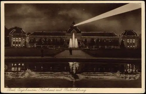Ansichtskarte Bad Oeynhausen Kurhaus mit Beleuchtung 1928