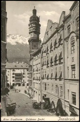 Ansichtskarte Innsbruck Alter Stadtturm. Goldenes Dachl. 1910