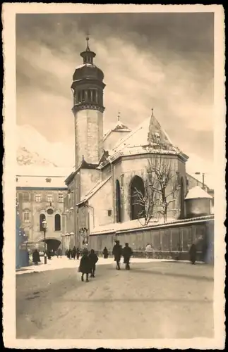 Ansichtskarte Innsbruck Stadtpartie im Winter 1929