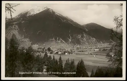 Ehrwald Panorama-Ansicht Zugspitzdorf Tirol mit Daniel u. Lerchenwald 1930