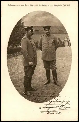 Soldaten-Foto Aufgenommen von Majestät der Kaiserin und Königin 1915