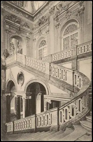 Oberschleißheim KGL. SCHLOSS GEMÄLDE-GALERIE DETAIL VOM TREPPENHAUS 1910