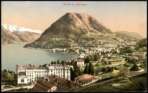 Ansichtskarte Lugano Blick zum Monte S. Salvatore 1910