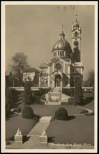 Ansichtskarte Zürich Zürich Enge Protest. Kirche 1929