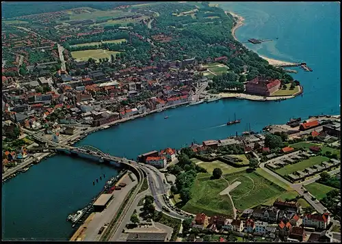 Postcard Sonderburg Sønderborg Luftbild 1962