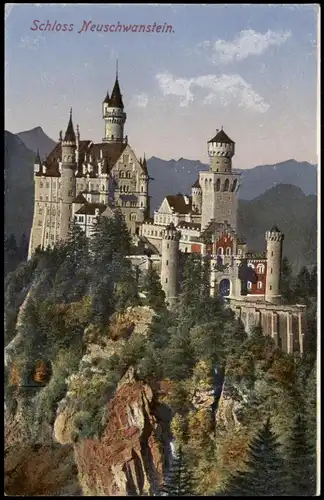 Ansichtskarte Schwangau Schloss Neuschwanstein 1913