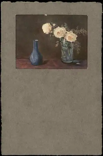 Ansichtskarte  Blumen (Bild) - Stillleben - Künstlerkarte Rosen 1915