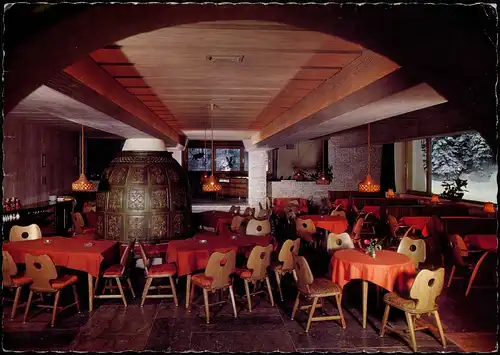 Garmisch-Partenkirchen Gaststätte Restaurant AULE-ALM Innenansicht 1990