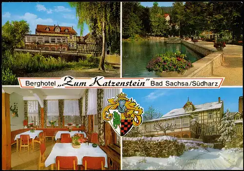 Ansichtskarte Bad Sachsa Berghotel Zum Katzenstein, Mehrbild 1974