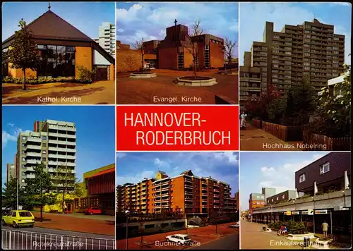 Groß-Buchholz-Hannover Buchnerstraße Hochhaus Nobelring Einkaufszentrum 1981