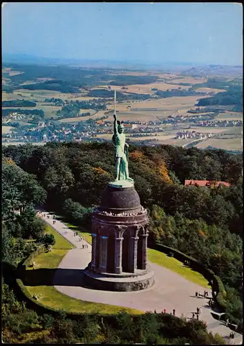 Ansichtskarte Hiddesen-Detmold Hermannsdenkmal - Luftbild 1977