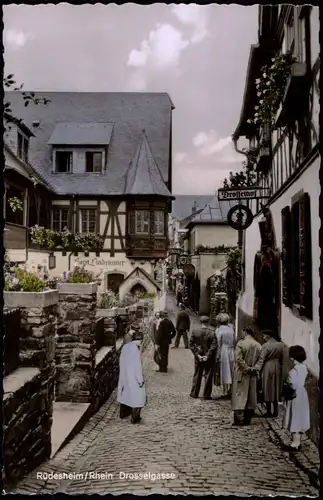 Ansichtskarte Rüdesheim (Rhein) Drosselgasse 1965