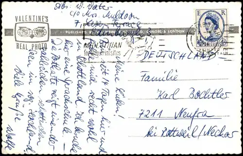Postcard Schottland LOCH KATRINE FROM BEN VENUE 1962