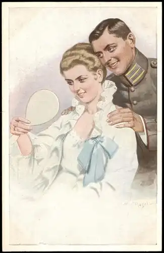 Ansichtskarte  Militaria - ,,Unsere Kriegsleutnants daheim". 1914