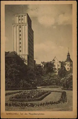 Postcard Warschau Warszawa Teil des Napoleonplatzes. 1941