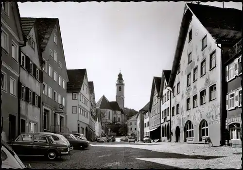 Ansichtskarte Horb am Neckar Straßen Ansicht Ortsmitte mit alten Autos 1960