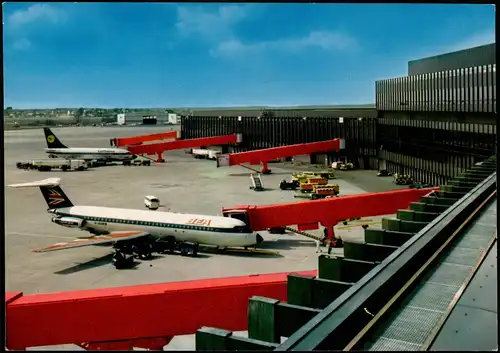 Ansichtskarte Hannover Flughafen Flugzeugabfertigung 1980