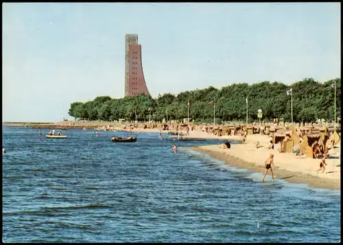 Ansichtskarte Laboe Marinedenkmal The Navy Memorial Tower 1970