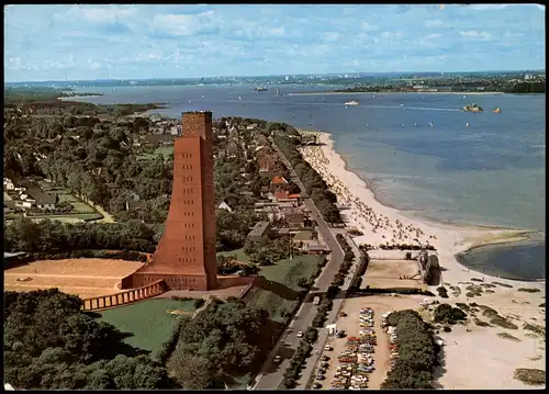 Ansichtskarte Laboe Marinedenkmal Luftbild Luftaufnahme 1991
